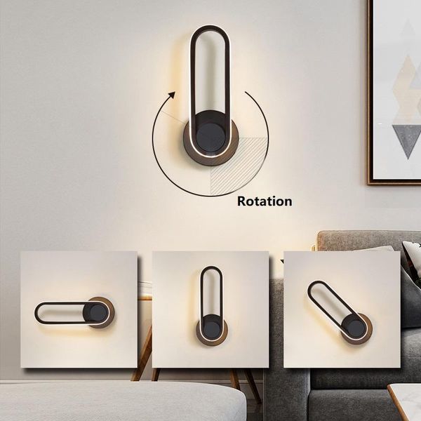 

wall lamp modern rotation led for bedroom living room study adjustable angle aisle balcony lights