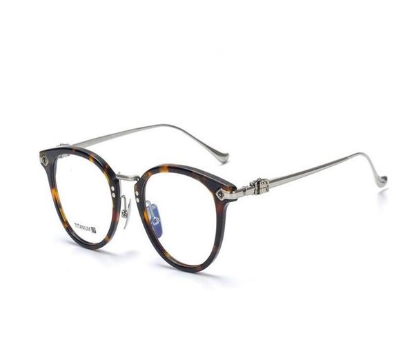 

ultralight pure titanium vintage full rim myopia eyeglasses brand design clear lens goggle optical eyewewear spectacle, Black