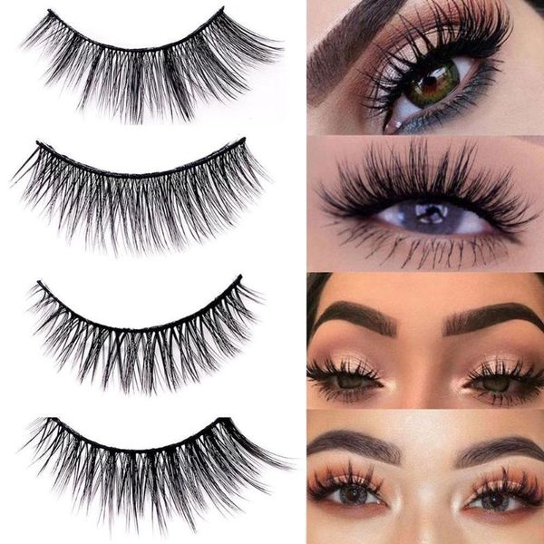 

false eyelashes 10 pairs of 3d with fiber lotus plate natural and realistic