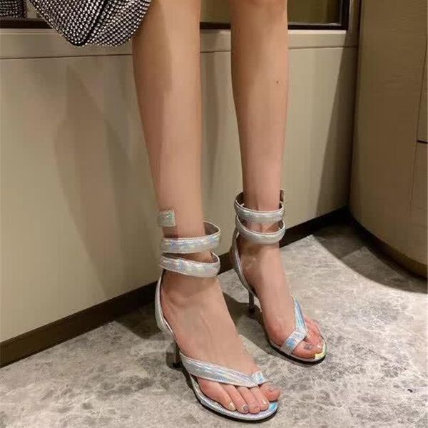 

sandals neon gold women 2021 ankle strap genuine leather peep toe snakeskin high heels fashion shoes, Black