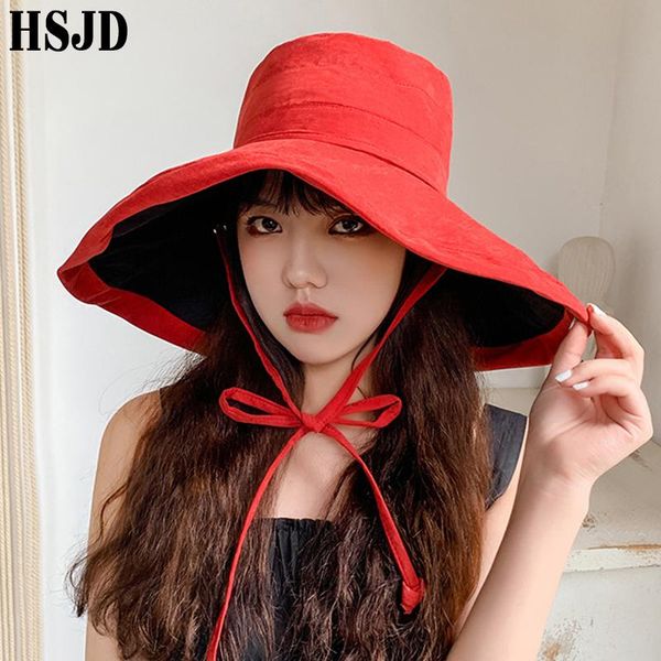 

wide brim hats 2021 women summer super large beach double-sided foldable anti-uv sun hat panama female sunscreen cap bonnet, Blue;gray