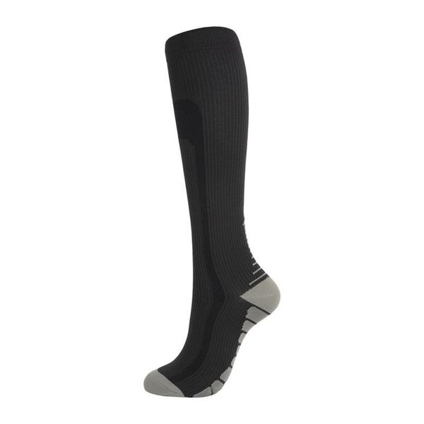 

sports socks breathable cushion knee high compression running workout training for men and women 2021 n, Black