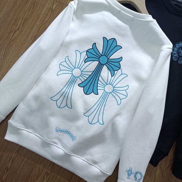 

crisin 2020 новый плюшевый печать универсальный круглый шеи свитер для мужчин и женщин, Black