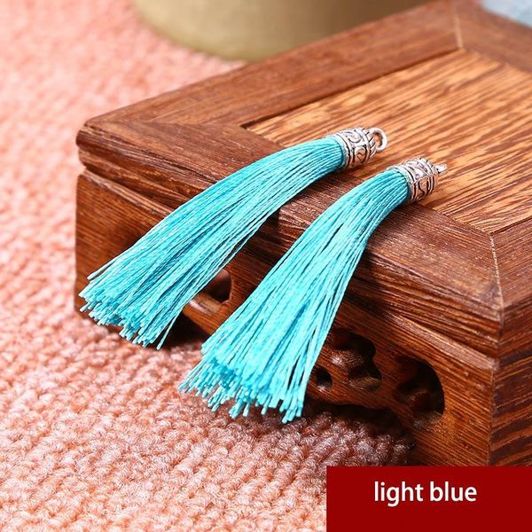 

12pcs lot metal cap tassels silk fringe bangs flower tassel trim decorative tassels for curtains home decoration accessories h wmtlag