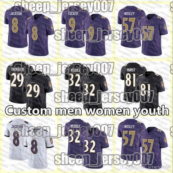 

custom men 8 lamar jackson baltimores raven jersey 48 patrick queen 29 marlon humphrey 89 mark andrews 9 justin tucker 27 j.k. dobbins, Black;red