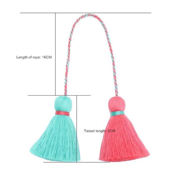 

6pcs two color tassel fringe pendant rope diy home textile curtain crafts decoration accessories hanging tassels fringe trim h jllgsj