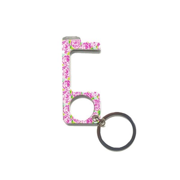 

contactless key chain door opener tool buckle no contact buckle keys daily prevention ring kirsite safety colors 12wt b2