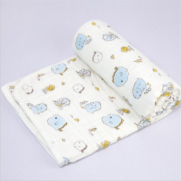 

newborn muslin blanket infant bebes 100% organic cotton 6 layers gauze bath towel baby swaddle blankets hold wraps 110*110cm y201009
