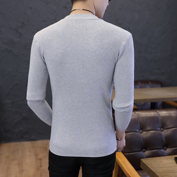 

2021 new long-sleeve sweater k268, solid-colored male blouse, round-necked shirt with long sleeve 422s, White;black