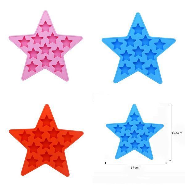 

star moulds eco friendly lovely jelly silica gel ice mould originality superior quality with blue red colors 4 5nya j1