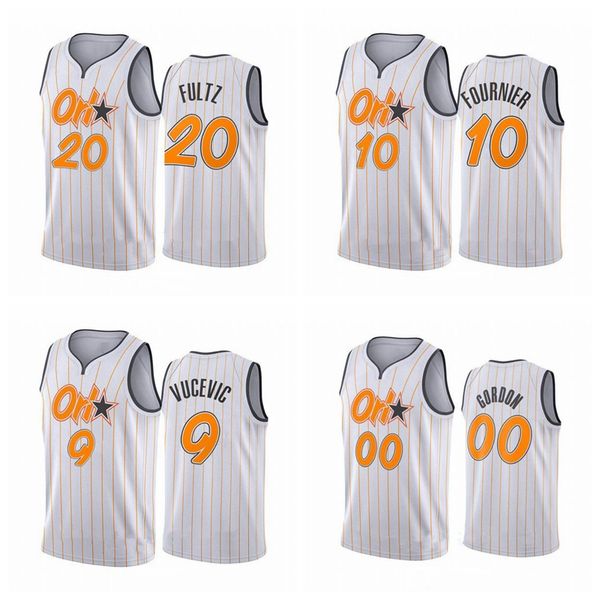 

2020/21 men aaron nikola gordon vucevic evan fultz fournier swingman city basketball jersey orlando magic white icon edition, Black;red