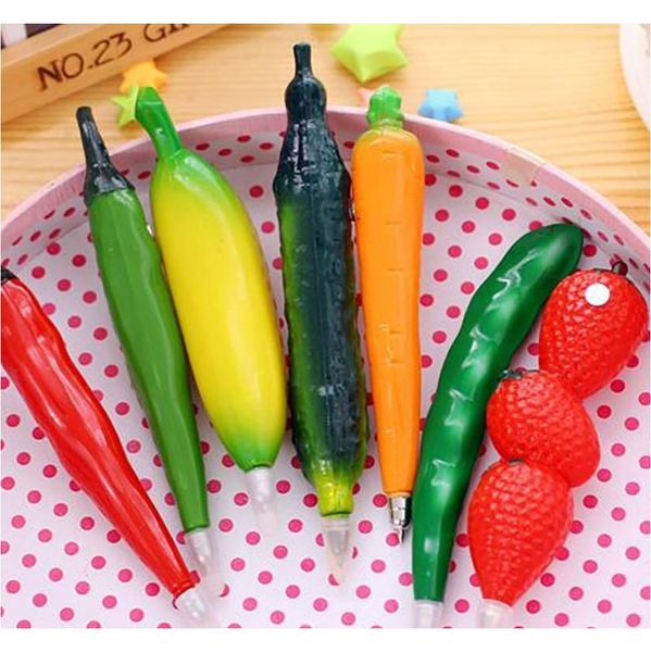 

vegetable fruit ballpoint pens creative gel pen cartoon ballpoint pen fruit and vegetable shape ball jlltqn outbag2007