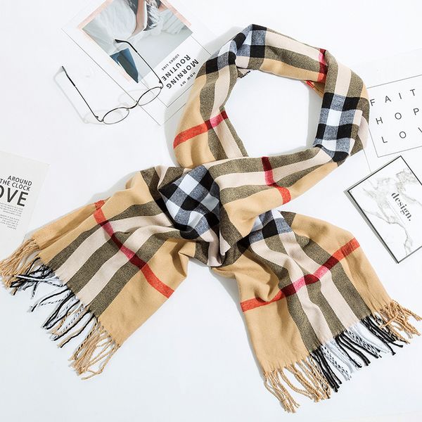 

new classic british style baba plaid fashion men and women's versatile imitation cashmere shawl gift, Blue;gray