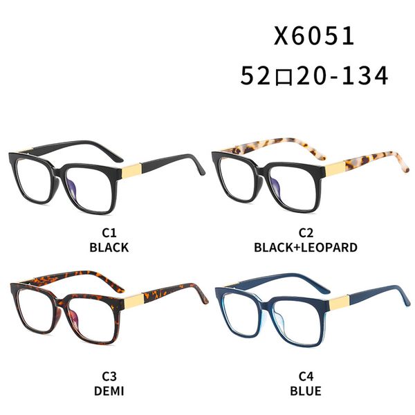 

square clear lens spectacle frame brand men women blue-ray optical eyewear frame myopia lens frame plain glasses x6051, White;black