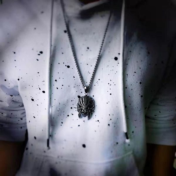 

beier новая мода 316l из нержавеющей стали винтаж череп ожерелье подвеска панк ювелирные изделия для человека бесплатная доставка bp8 132 sq, Bronze;silver