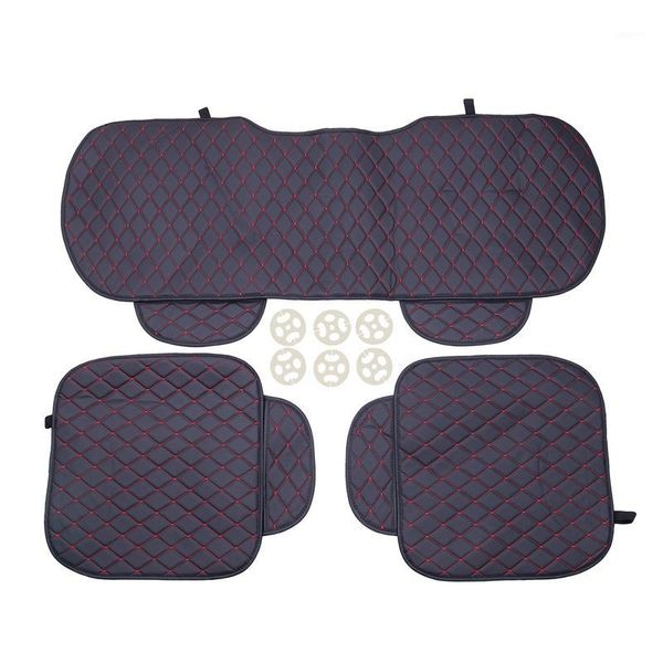 

1 sets pu leather car seat cover pad for auto seat cushion protection pad mat, black+red1