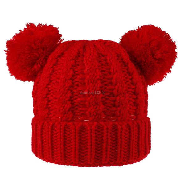 Fashion Fur Ball Cappello intrecciato inverno cappelli caldi cappelli per bambini cappelli da telaio cappelli cappelli regalo di Natale