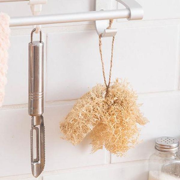

natural loofah super strong decontamination fluffy soft luffa loofa superfine fiber kitchen cup pots bowls no scratches brush wmturr