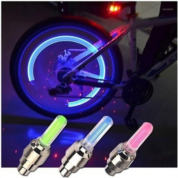 Luzes Interiorexternal Motocicleta Motorcycle Hub Lâmpada Sensor Pneu Pneu Válvula de Ar Válvula de Caules Decoração de Luz Tampa Decorativa LED Light1