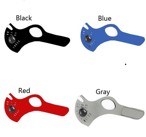 

activated cycling breathing antidust carbon mask with valve mesh pm 2.5 filter outdoor bike riding sport face protective masks, Black