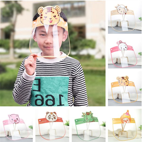 

kids safety face shield cartoon print full face mask cover transparent dustproof anti-fog protective masks for children classic face shield
