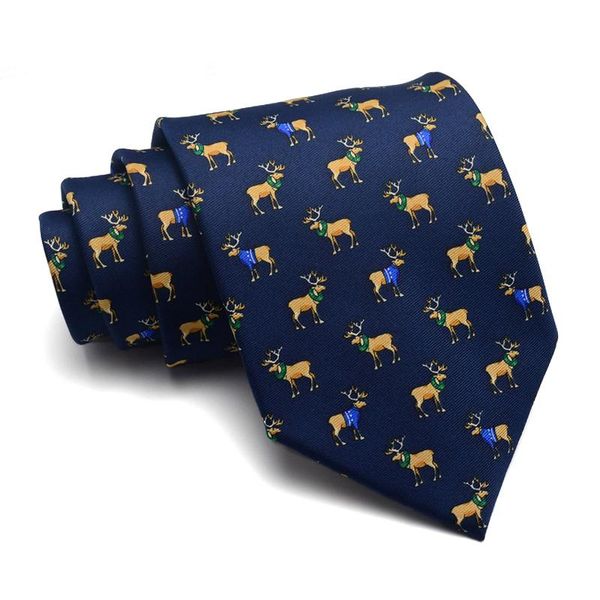 

2020 new fashion men tie designer brand animal print 8cm wide neck ties gentleman business suit necktie western style gift box, Black;gray