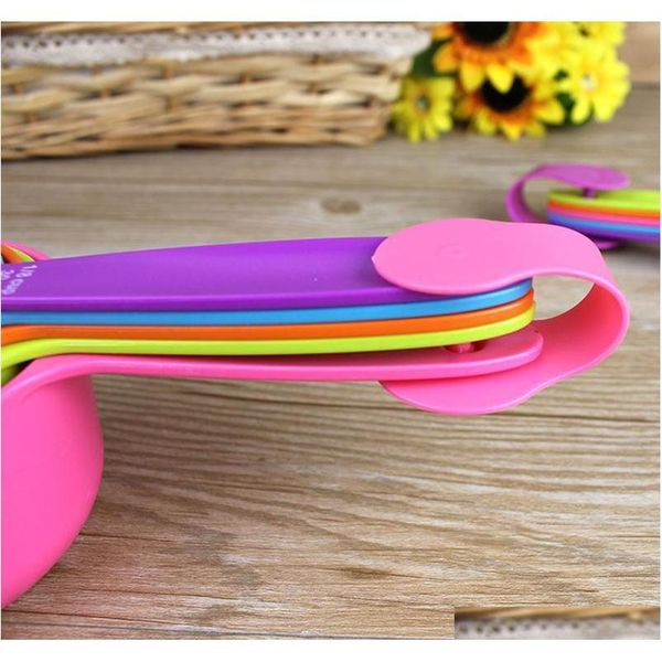 

5pcs/set measuring spoons colorful plastic measure spoon useful sugar cake baking spoon kitchen baking jllrso xhhair