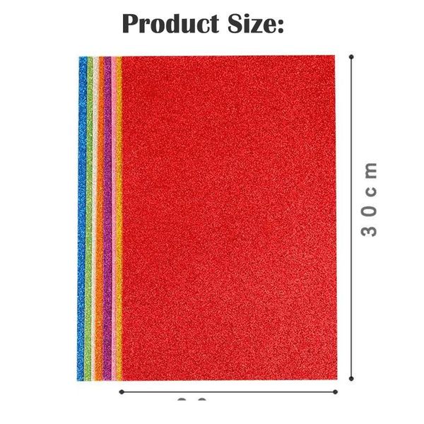 

5pcs 2mm thick a4 with gold powder glitter bright sponge paper foam paper kindergarten diy handmade supplies with jllvwu