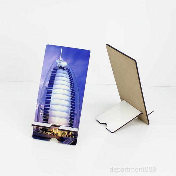 

sublimation wooden blank mdf cellphone rectangle stands diy customized white removable mobile phone holder owd2970