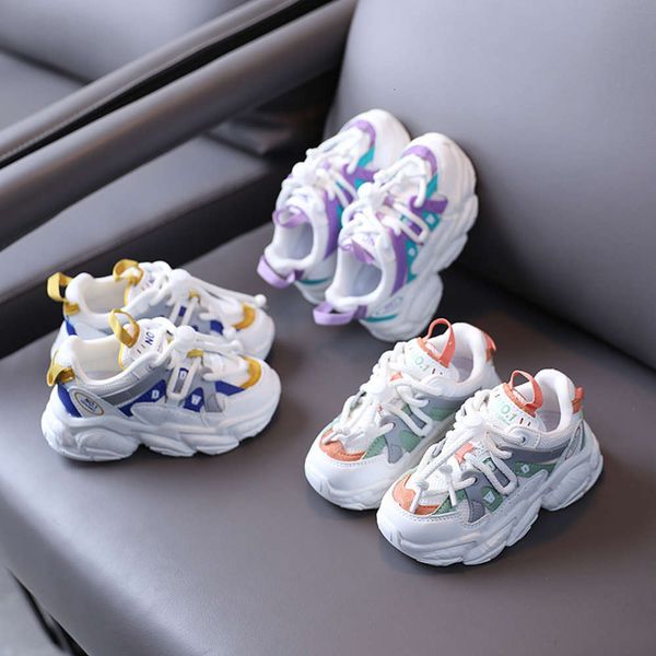 

spring 2021 new children's girls' sports light father and breathable boys' leisure running sho, Black