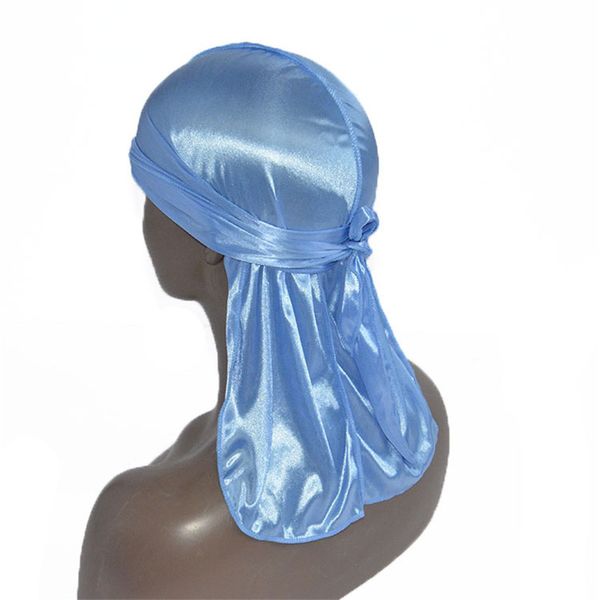 

silky durag durags pirate caps silk cloth turban hat long tail durag biker headwear hip hop headband pirate hat headwrap cz120102, Yellow