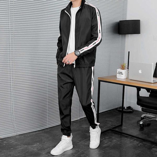 

korean handsome casual suit men's coat fashion jacket spring and autumn wear cool with sports clothes, Gray