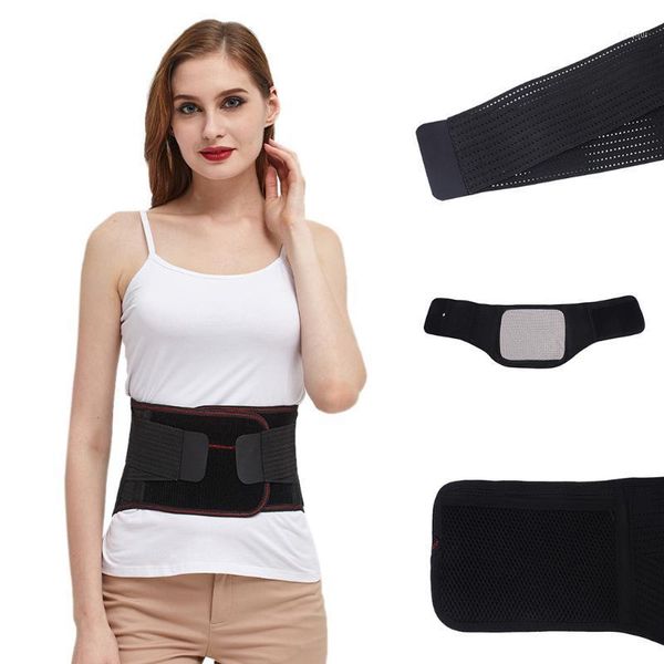 

waist correction adjustable functionality lumbar waist support brace belt double pull pain relief for men women back belt lumbar1, Black;gray