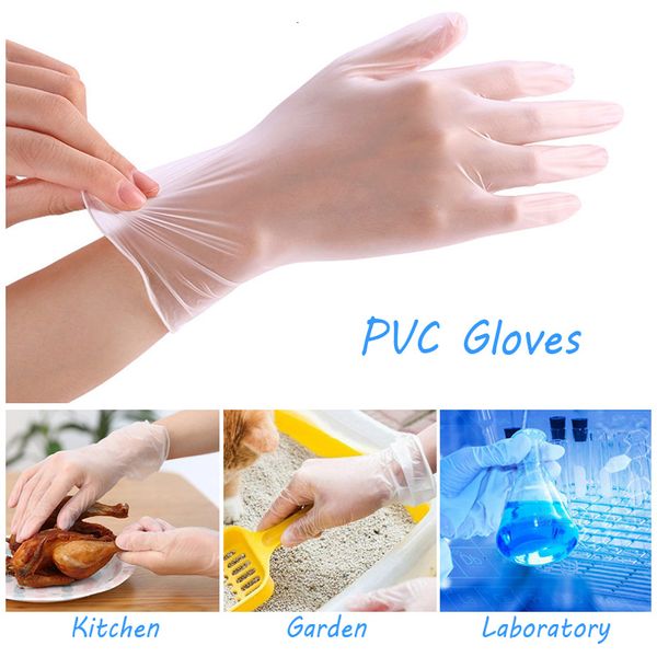 

factoryes49universal disposable food household garden cleaning pvc home elastic glove touch screen prevent gloves bh3290