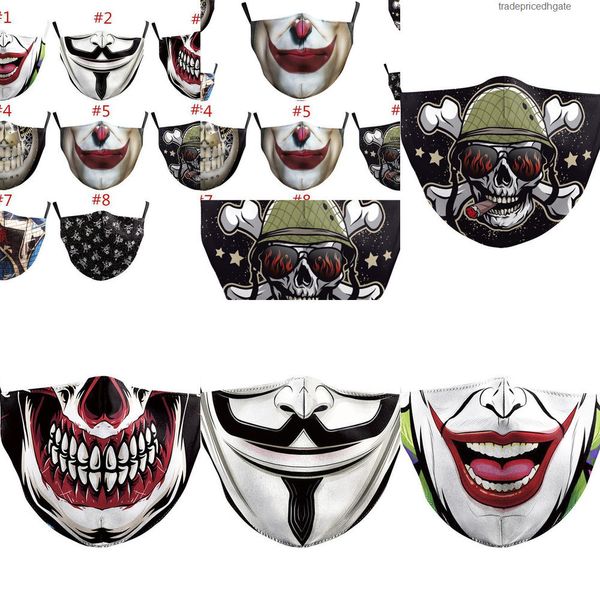 

masquerade halloween designer digital fashion print masks men party joker face h426