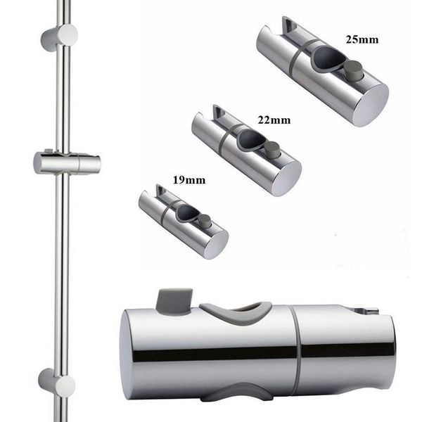 

bath accessory set 1pc 19-25mm abs replacement hand shower bracket rail head slider clamp adjustable holder chrome plated bathroom tools