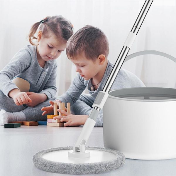 

microfiber spin mop из нержавеющей стали вращайте интеллектуальную обезвоживание mop 360 вращающиеся сменные сменные бытовые ведро чистящие