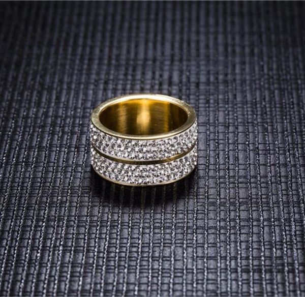 

stainless steel cz wedding ring for women gold-color, Silver