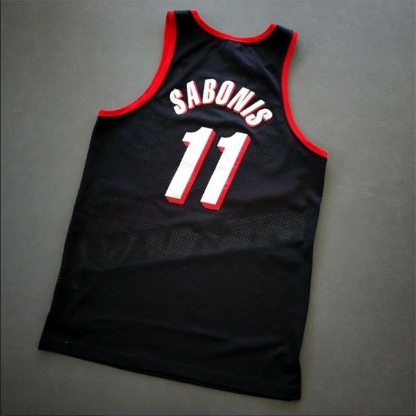 

custom 604 youth women vintage arvydas sabonis vintage college basketball jersey size s-4xl or custom any name or number jersey, Black