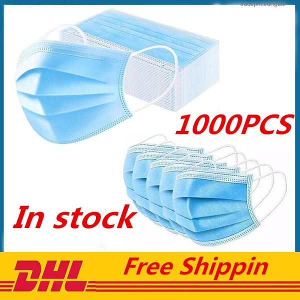 

mask elastic stock in with disposable ear face loop 3 ply breathable and comfortable for blocking dust air pollution protection pack