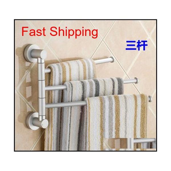 

aluminium towel rack swivel bars rotary bar wall-mounted bath bathroom/kitchen towels holder hanger sets ro qylugx bdenet