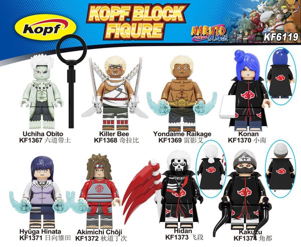 

xmy kf6119 mini building blocks action comic film naruto nanfei section six with a warrior assembled man anime minifig opp bag kid toy