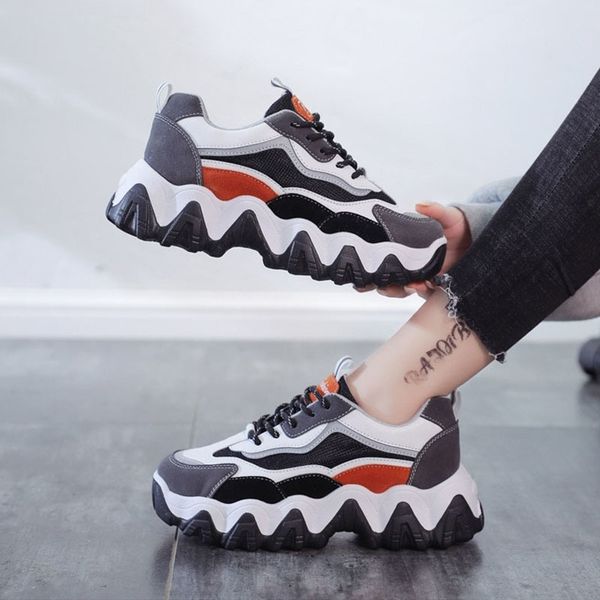 

spring autumn women casual shoes comfortable platform woman sneakers ladies female trainers chaussure femme tenis feminino y200801, Black