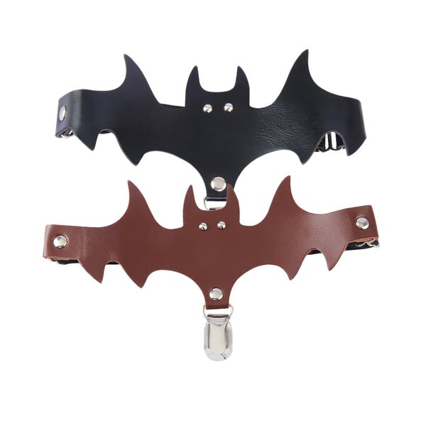 

gothic halloween pu leather garter belt for women leg accessory, Black;white