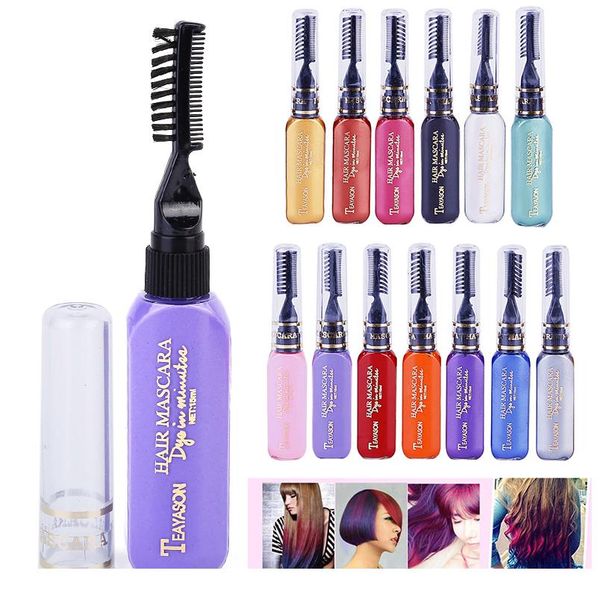 

13 colors easy to use hair color pink white grey purple blue hair dye chalk design crayons temporary with co wmtolu