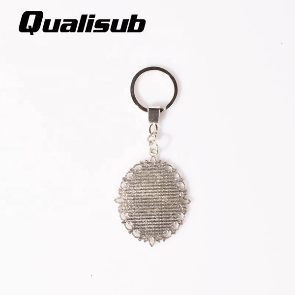 

blanks qualisub factory price key oval sharp sublimation chain for decoration, Silver