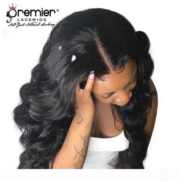 

premier silk full lace wigs brazilian remy hairs big wave wigs natural hairline with babyhair, Black;brown