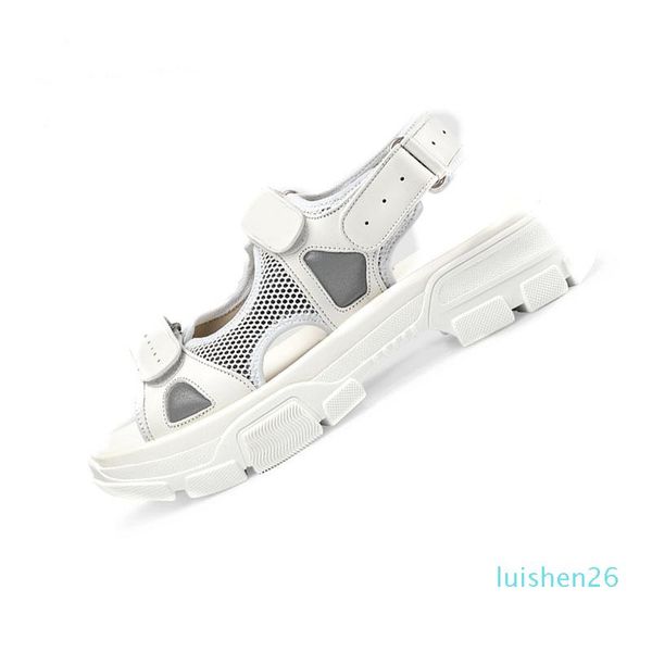 

2019 designer riveted sports sandals luxury diamond brand male and women's leisure sandals fashion leather outdoor beach man women shoe, Black