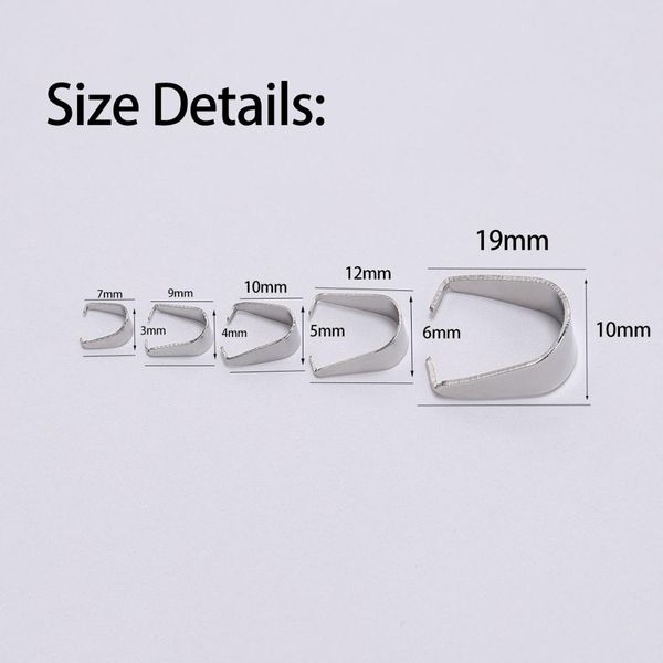 

50/100pcs stainless steel pendant pinch bail clasps necklace hooks clips connector for jewelry making findings accessories diy wmtjca