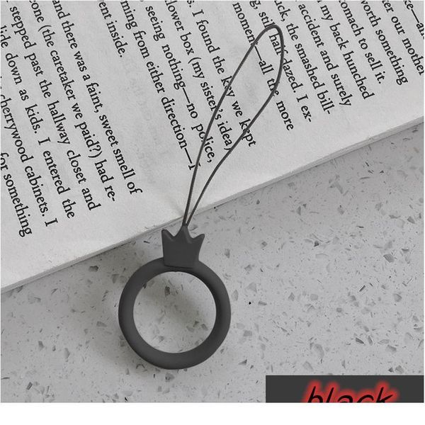 

silica gel color crown lanyard for keys sile phones strap mobile phone lanyards finger rings color mobile phone acc jllulz